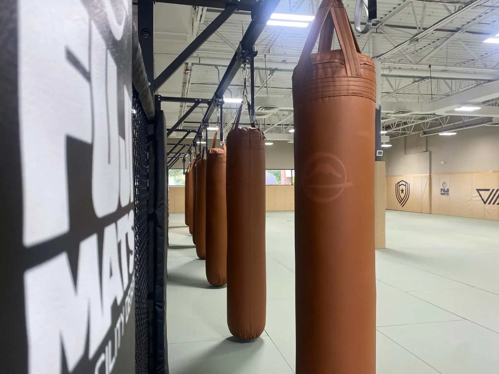 Heavy bag training area at VIA Jiu Jitsu Academy